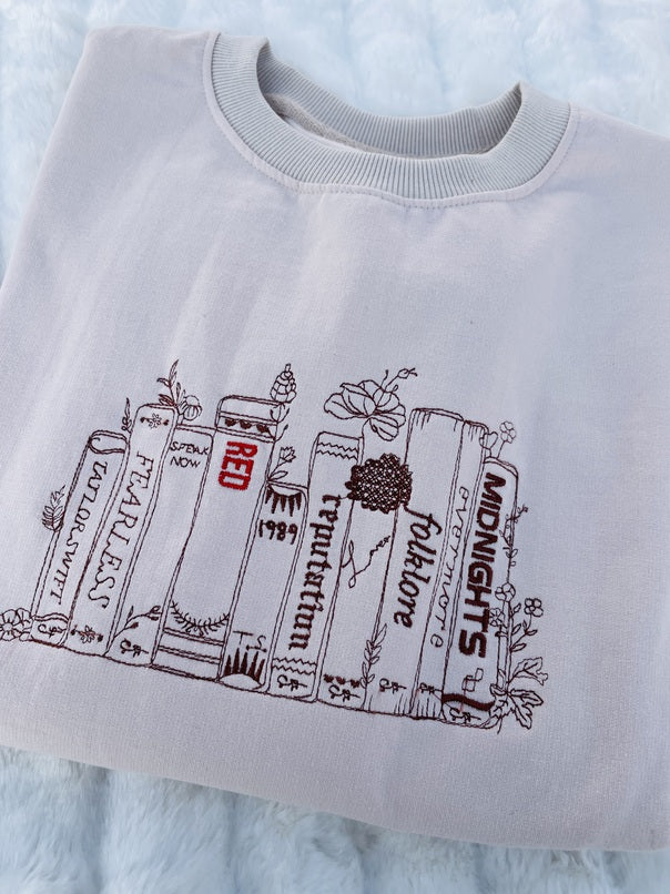 Taylor's album books embroiderd sweatshirt image 0